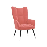 fauteuil bergère rose velours