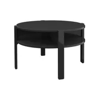 table d'appoint h. 45,5 cm x d. 74,4 cm ronde décor noir uni - rozaly