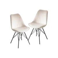 finebuy chaise de salle à manger lot de 2 velours métal design scandinave  chaise cuisine avec dossier  chaise rembourrée capacité de charge maximale 110 kg