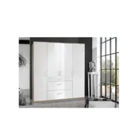 armoire cooper 4 portes 3 tiroirs laqués blanc largeur 179 cm 20100889494