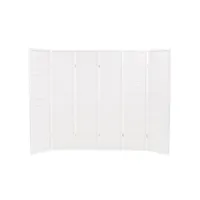 cloison de séparation 6 panneaux - paravent salon/jardin style japonais 240x170cm blanc