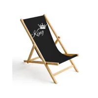chaise longue pliable en bois fauteuil de plage pliant en hetre classique lit de plage roi noir 1 [119]