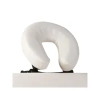 vidaxl table de massage pliable blanc crème 2 zones cadre en aluminium 110085