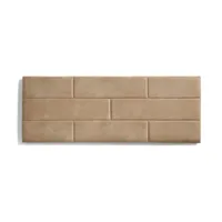 matris - tête de lit pour mur de lit 120 briques en tissu antitache 152 x 57 x 5 cm rembourrage en mousse et renfort de dossier couleur camel clair eccox-matris