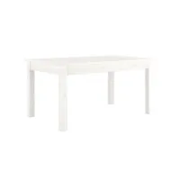 table de salon blanc 80x50x40 cm bois massif de pin