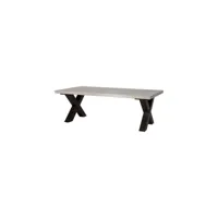table de repas 185 cm - kiruna - l 185 x l 102 x h 75 cm - neuf