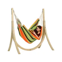 fauteuil suspendu support bois taurus esmeralda