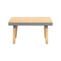 table de salon de jardin 60x60x31,5 cm bois solide d'acacia