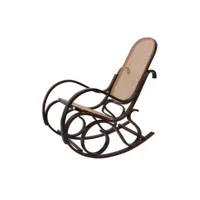 fauteuil à bascule tokyo couleur noyer rotin