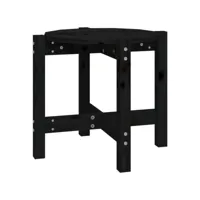 table de salon noir ø 52,5x45 cm bois massif de pin