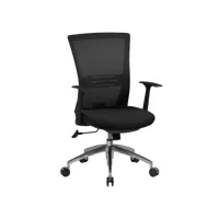 finebuy design chaise bureau tissu chaise exécutif rembourré chaise tournante  chaise de pivotant avec accoudoirs - 120 kg capacité de charge - noir - réglable en hauteur - dossier ergonomique