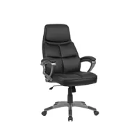 finebuy chaise de bureau simili cuir noir fauteuil bureau design ergonomique  chaise pivotante confortable avec accoudoir  siege pc 120 kg