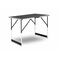 table de jardin camping polyvalente pliante réglable 100 x 60 cm noir helloshop26 19_0000970