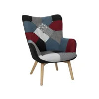 federica - fauteuil patchwork motifs colorés