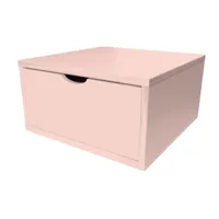 cube de rangement bois 50x50 cm + tiroir  rose pastel cube50t-rp