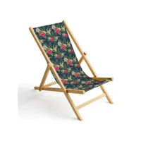 chaise longue pliable en bois fauteuil de plage pliant en hetre classique lit de plage palm foncé 1 [119]