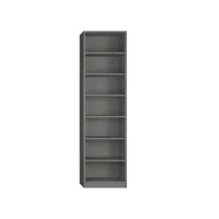 colonne bibliothèque 6 étagères coloris gris graphite mat largeur 50 cm 20100889145