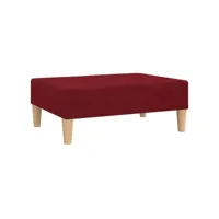 repose-pied, tabouret pouf, tabouret bas pour salon ou chambre rouge bordeaux 78x56x32 cm tissu lqf43907 meuble pro