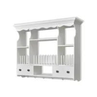 armoire murale de cuisine , meuble haut de cuisine, armoire rangement de cuisinebois blanc pewv45769 meuble pro