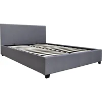 lit double avec coffre carla - 160 x 200 - gris