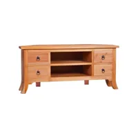 meuble tv, banc tv, meuble de rangement 100x40x45 cm bois d'acajou massif meuble pro lww12149