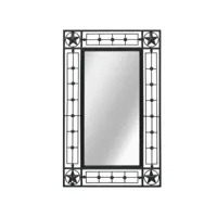 miroir mural  miroir déco pour salle de bain salon chambre ou dressing rectangulaire 50 x 80 cm noir meuble pro frco16992