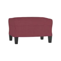 repose-pied, tabouret pouf, tabouret bas pour salon ou chambre rouge bordeaux 60x50x41 cm tissu lqf57112 meuble pro