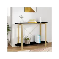 console table d'appoint - meuble d'entrée noir 110x38x75 cm bois d'ingénierie meuble pro frco59625