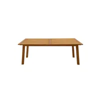 table de jardin extensible rallonges intégrées en bois massif l210-300 cm mayel