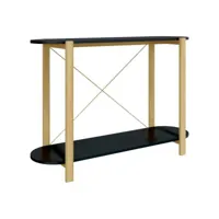 table console noir 110x38x75 cm bois d'ingénierie