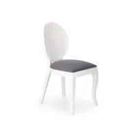 chaise médaillon moderne blanche et gris vilta 199