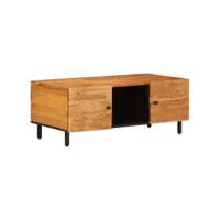 table de salon 100x54x40 cm bois massif d'acacia