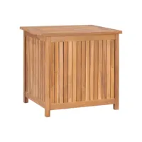 coffre boîte meuble de jardin rangement 60 x 50 x 58 cm bois de teck solide helloshop26 02_0013040