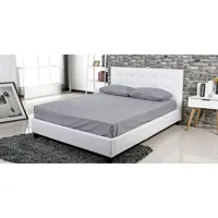designetsamaison - lit avec coffre de rangement blanc avec sommier 140x190 cm - dream c-dream05