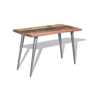table de salon salle à manger design bois de récupération 120 x 60 x 76 cm helloshop26 0902177