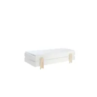 lit empilable m2  90x200 - sommier inclus blanc livré avec sommiers