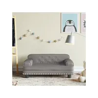 canapé pour enfants confortable canapé sofa de salon - gris 70x45x30 cm similicuir meuble pro frco63169