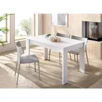 table fixe dbagatt, table de salle à manger polyvalente, table rectangulaire pour la cuisine ou la salle à manger, 139x81h77 cm, blanc 8052773876711
