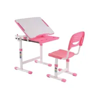 paris prix - bureau & chaise enfant comfortline 66cm rose