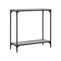 table console sonoma gris 75x30,5x75 cm bois d'ingénierie