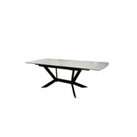 table de repas extensible 180-230 cm en céramique gris marbré - luna 65087223