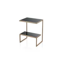 table d'appoint 2 tablettes aetas metal or