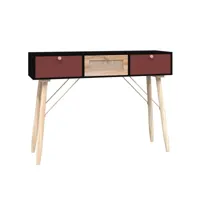 vidaxl table console avec tiroirs 105x30x75 cm bois d'ingénierie