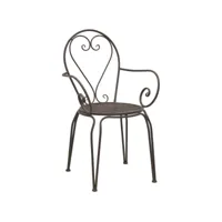 fauteuil en métal blanc métal vieilli