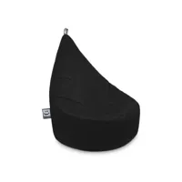 pouf fauteuil similicuir indoor noir happers xl 3806168
