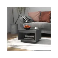 table basse table de salon  bout de canapé gris 50x50x33,5 cm bois de pin massif meuble pro frco18700