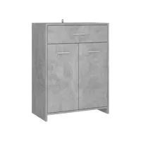 meuble de rangement gris béton 60x33x80 cm