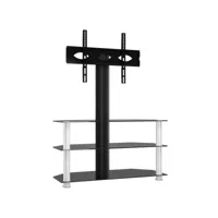 armoire hifi - meuble tv d'angle 3 niveaux pour 32-70 pouces noir et argenté moderne 38588 best00002718871-vd-confoma-tv-m05-1395