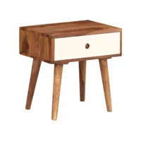 table de nuit chevet commode armoire meuble chambre bois massif de sesham 45 x 30 x 45 cm helloshop26 1402132