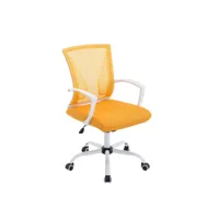 fauteuil de bureau tracy , jaune/blanc